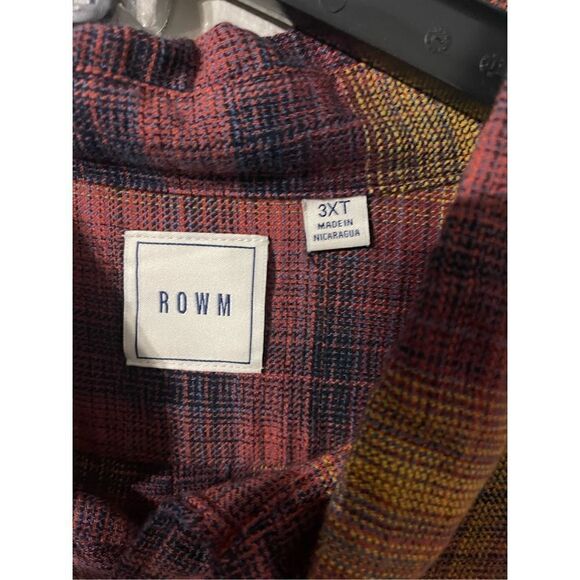 ROWN Men’s Tall Plaid Button Down Shirt 3XT - Picture 2 of 4